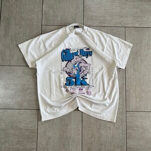 Vintage 1994 Gilbert Days 5K Run Graphic T-Shirt White 22.5x27 Single Stitch